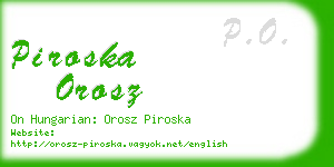 piroska orosz business card